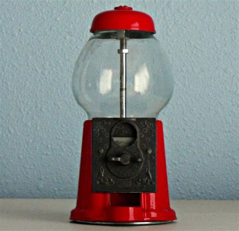 Vintage 1985 Red Gumball Machine by CraftyLittleGnome on Etsy