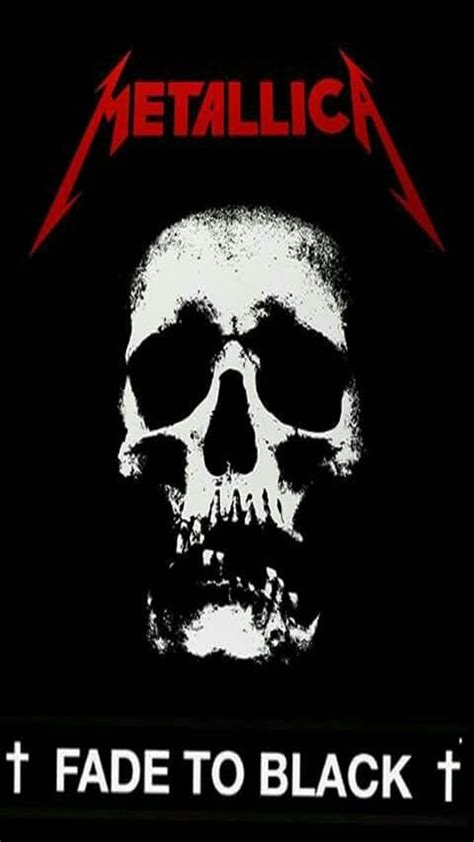 Metallica, fade to black, inverted cross, music, skull, HD phone ...