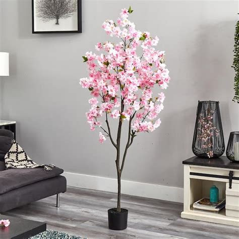 Nearly Natural 6 ft. Artificial Cherry Blossom Tree T2723-PK - The Home ...