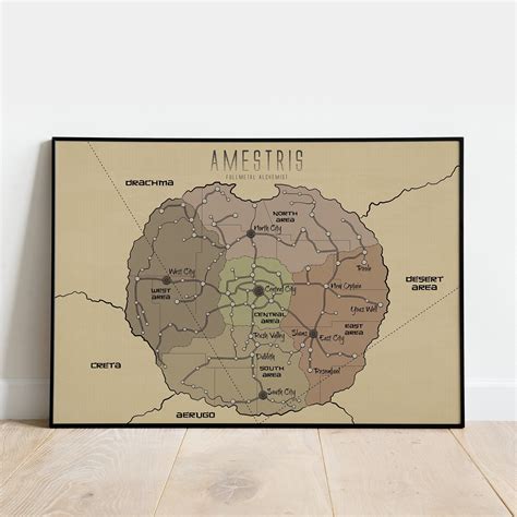 Fullmetal Alchemist map of Amestris, available in 3 designs. # ...