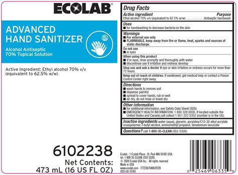 Ecolab Printable Chemical Labels - Printable Templates