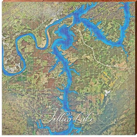 Wood Lake Map Tellico - Etsy