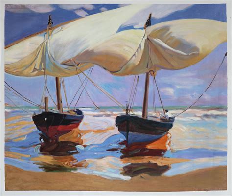 Beached Boats Joaquin Sorolla Y Bastida Hand-painted Oil - Etsy ...