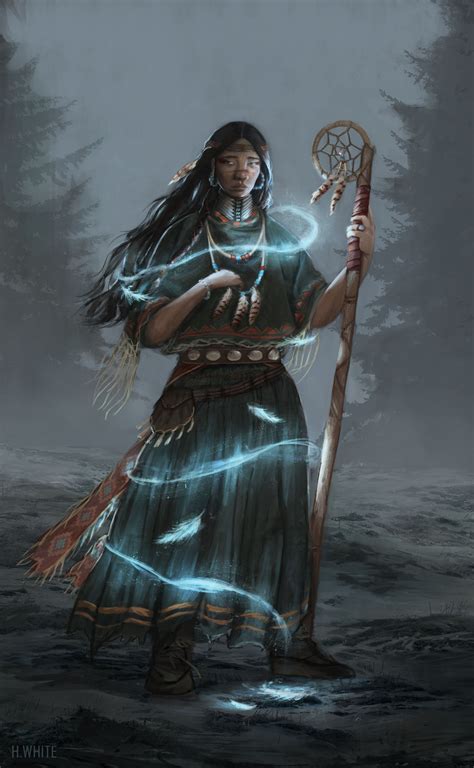 ArtStation - Character Design: Powaqa, Shaman, Hannah White | Native ...