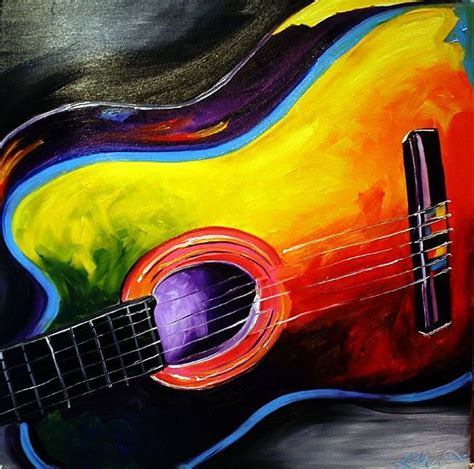 EllenZee | Guitar art, Guitar painting, Music artwork