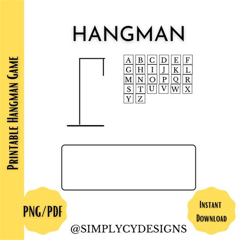 Printable Hangman Game