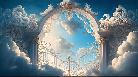 Heavens Gate Beautiful Background, Lineage, Holy, Guidelines Background ...