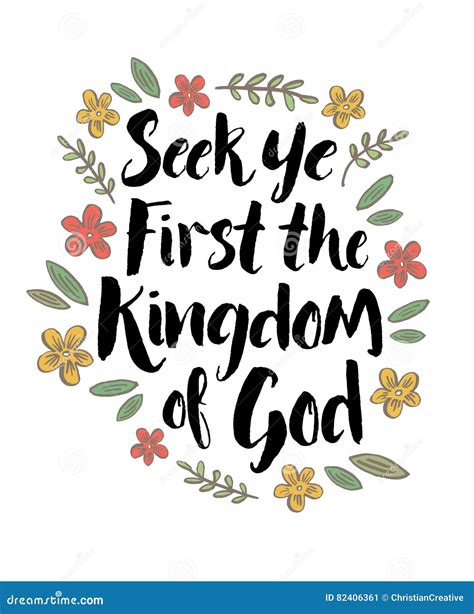 Seek Ye First the Kingdom of God Stock Illustration - Illustration of ...