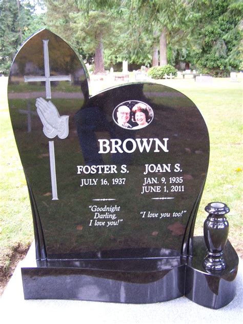 Upright Custom Headstone with granite vase by Pacific Coast Memorials ...