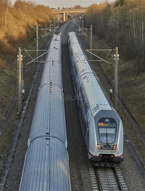 Highspeed Train on Rapid Transit Railway Route Stock Image - Image of ...