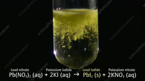 Lead II iodide precipitate - Stock Video Clip - K005/6803 - Science ...