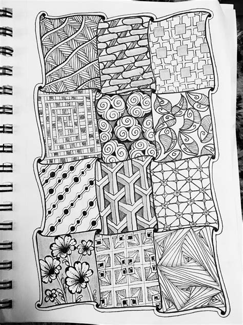 zentangle doodle tanglepatterns twelve designs #zentangle #doodle # ...