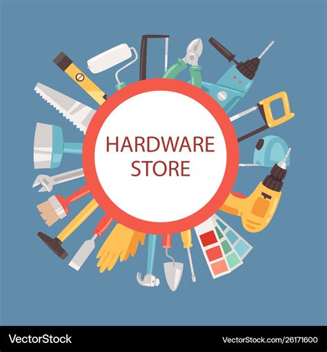 Hardware store banner Royalty Free Vector Image