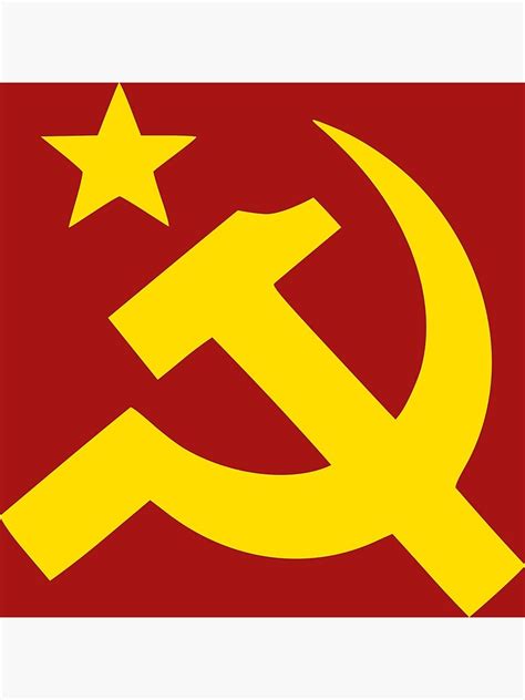 "Communism Hammer Sickle Flag" Art Print for Sale by Chocodole | Redbubble