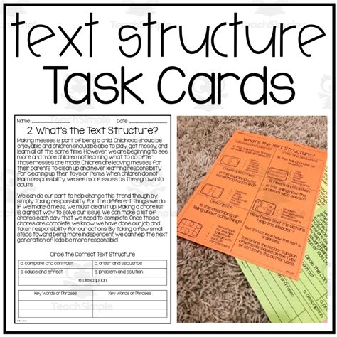 Text Structure Task Cards by Teach Simple