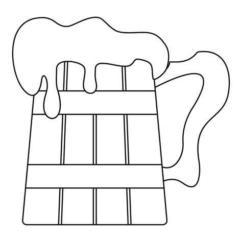 Big beer mug icon, outline style. 14481927 Vector Art at Vecteezy