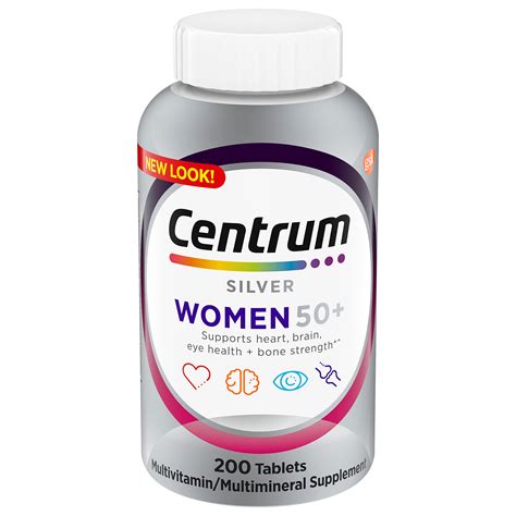 Centrum Silver Women's Multivitamin for Women 50 Plus, Multivitamin ...