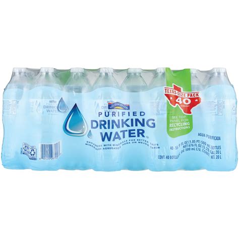 Hill Country Fare Purified Drinking Water 40 pk Bottles - Texas-Size ...