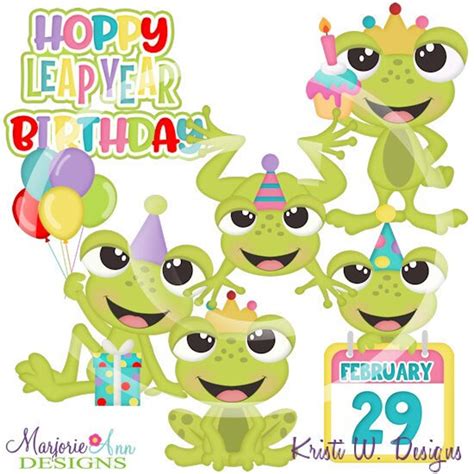 Leap Year Birthday Clipart-digital Clipart-png Clip - Etsy