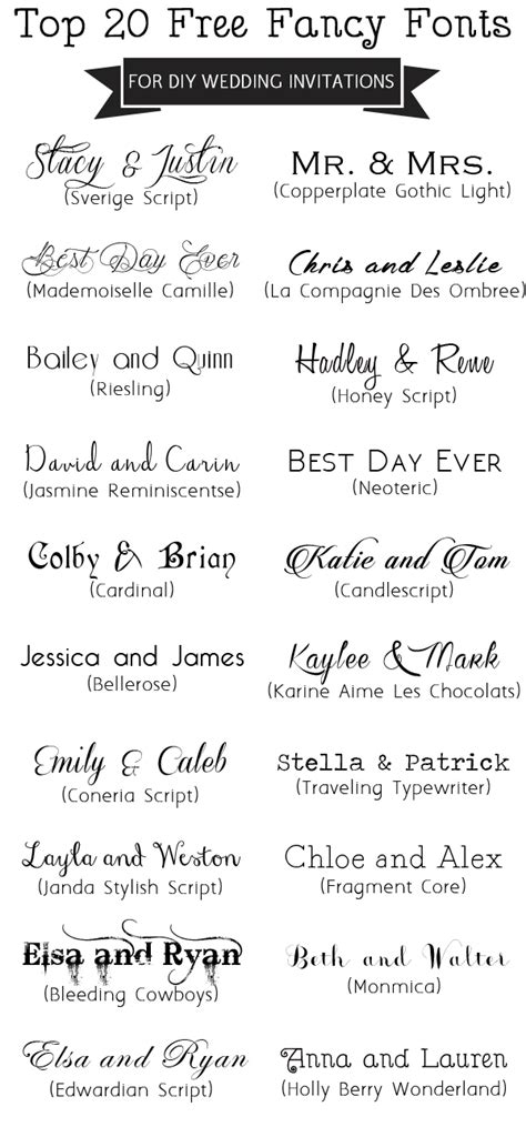 Good Fonts For Invitations