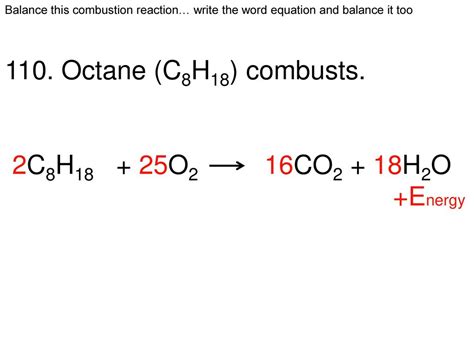 Spice of Lyfe: Chemical Equation Combustion Of Octane