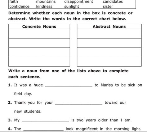 Abstract Nouns from Adjectives Worksheet | Nouns worksheet ...