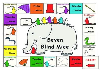 Ed Young Seven blind Mice - Game board by Rick's Creations | TpT