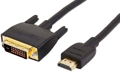 Buy Amazon Basics HDMI to DVI Adapter Cable, Bi-Directional 1080p, Gold ...