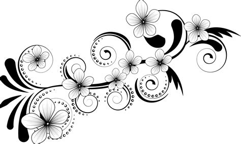 Floral Border Black And White Vector Art, Icons, and Graphics for Free ...