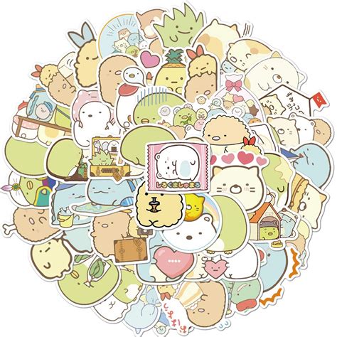 Buy 50 Pcs Kawaii Sumikkogurashi Cartoon Stickers Japanese Anime Laptop ...