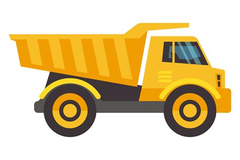 Dump Truck Flat Icon. Heavy Construction Graphic by microvectorone ...