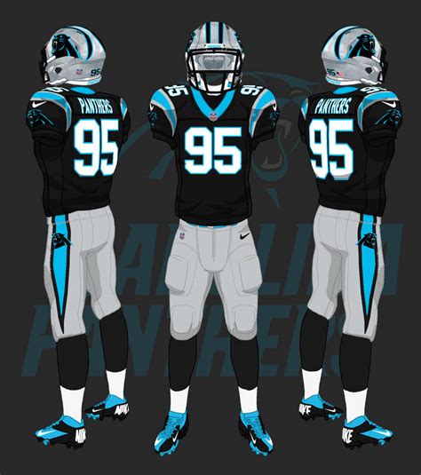 Carolina Panthers uniforms by CoachFieldsOfNOLA on DeviantArt