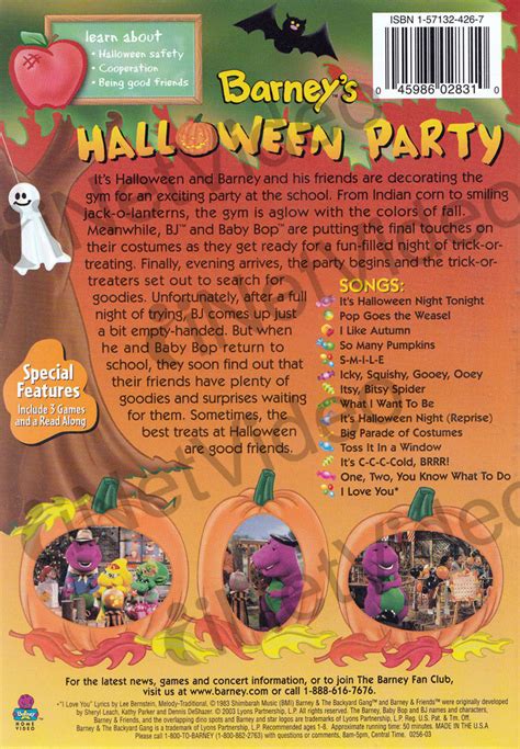 Barney Barneys Great Adventure The Movie Halloween Party Be My | Images ...