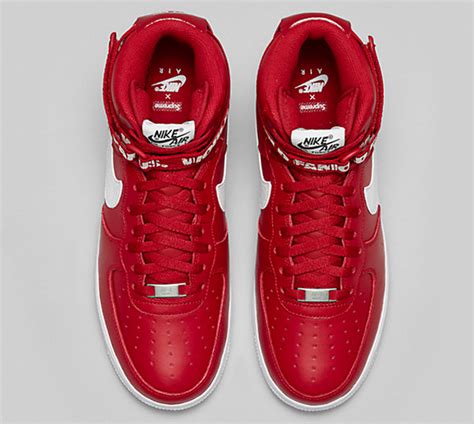 Nikestore Releases Supreme x Air Force 1 High "Red" - SneakerNews.com