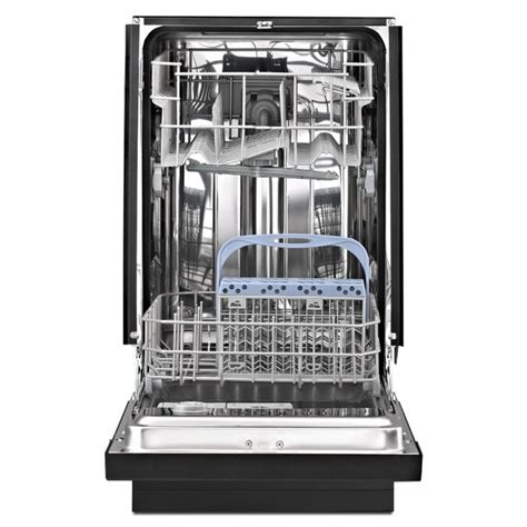 Whirlpool 57-Decibel Built-In Dishwasher (Black) (Common: 18-in; Actual ...