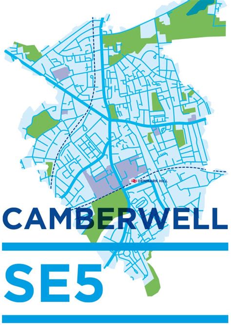 SE5 Print / Camberwell Print South East London London Map - Etsy