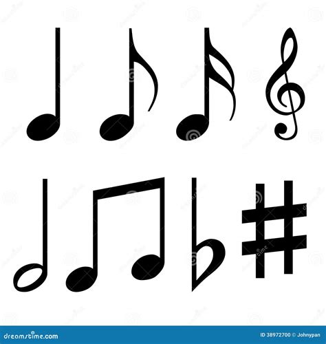 Music Notes Symbols Stock Illustration - Image: 38972700