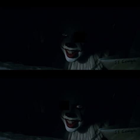 In IT(2017), during the sewer drain scene, Pennywise has one eye ...