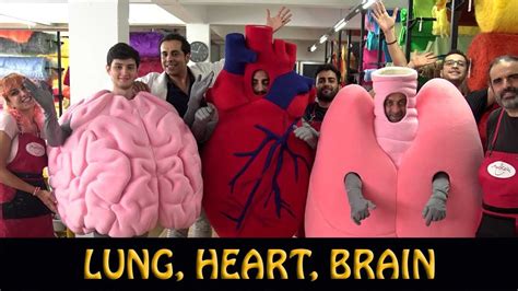 Heart, Lung and Brain Mascot Costumes - YouTube