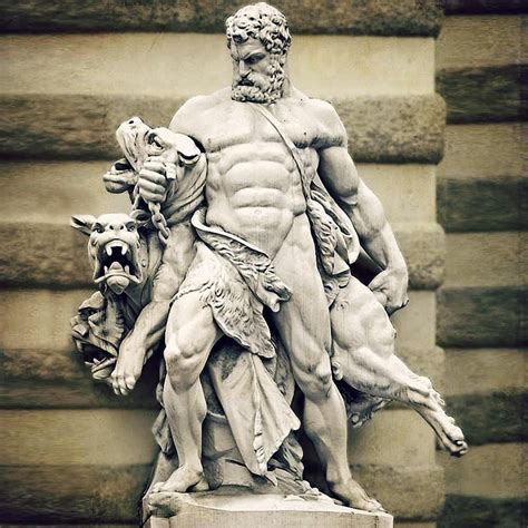 Hercules and Cerberus, statue by sculptor Antonin Pavel Wagner (3.7. ...