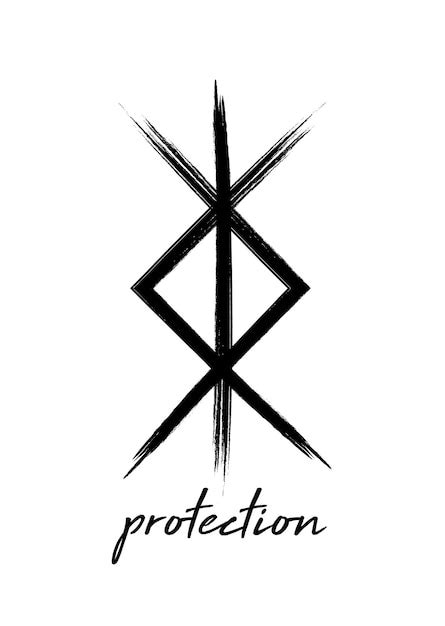 Premium Vector | Norse symbol for protection, nordic viking bind rune ...