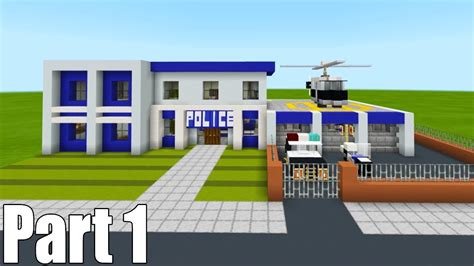 Minecraft Tutorial: How To Make A Police Station Part 1 "2019 City ...