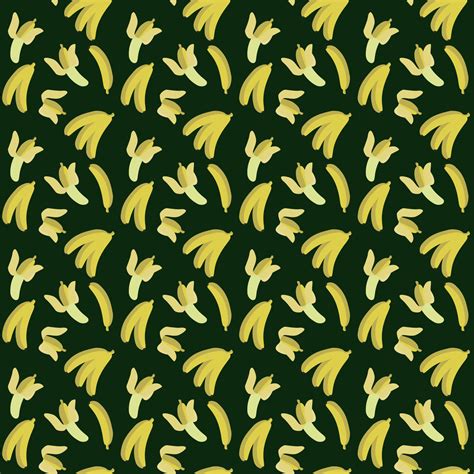 Seamless background with banana. Tropical pattern with fresh banana ...