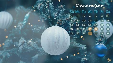 December Calendar Wallpaper