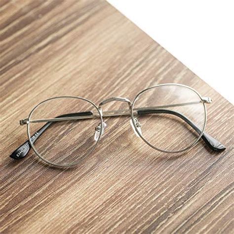 Amazon.com: Pro Acme Classic Round Metal Clear Lens Glasses Frame ...