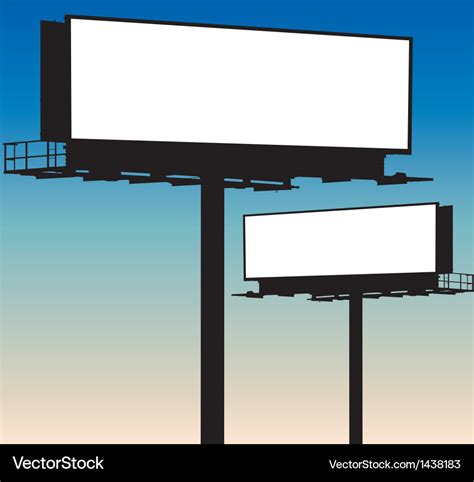 Blank billboard Royalty Free Vector Image - VectorStock