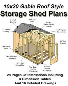 10x20 Garden Shed Plans | eBay