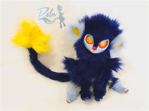 Pokemon Luxray plush art doll. Realistic soft figure action | Etsy