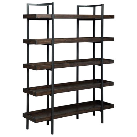 Starmore Modern Rustic/Industrial Bookcase with 5 Shelves | Belfort ...