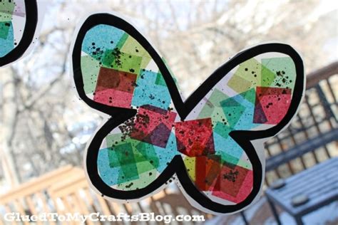 Butterfly Suncatcher Craft Idea For Kids